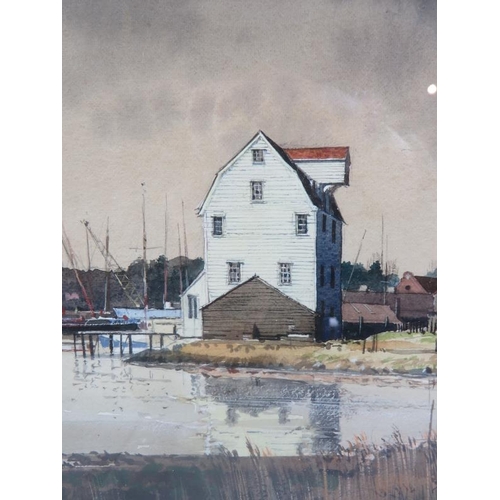 541 - Cavendish Morton (1911-2015) - 'Woodbridge Tide Mill', watercolour, signed and dated 1988, label ver... 