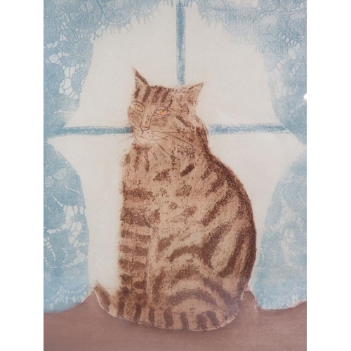 583 - Janet Thorndike (Contemporary) - Four pencil signed limited edition lithographs of cats, all titled ... 