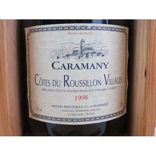 86 - A French Côtes du Roussillon Villages 'Caramany' Double Magnum bottle of red wine, 1998 vintage. Pre... 