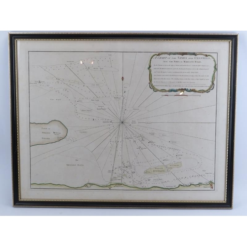 97 - A Thames Estuary Sea Chart by R Sayer & J Bennett, dated 1779. A chart of the sands and channels fro... 