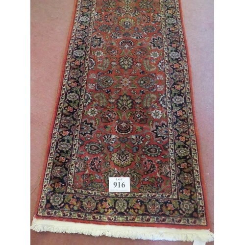 916 - North West Persian Bidjar runner central mixed foliage and deep border. In good condition. 306 x .82... 