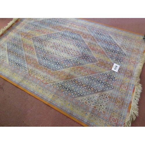 918 - A Persian style wall hanging/rug, very light weight and in good condition. 210 x 140.