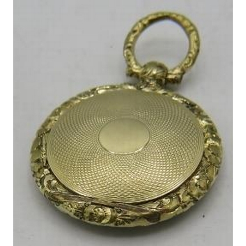 473 - A Regency engine turned locket (although we are informed by the vendor that they believe it to be a ... 