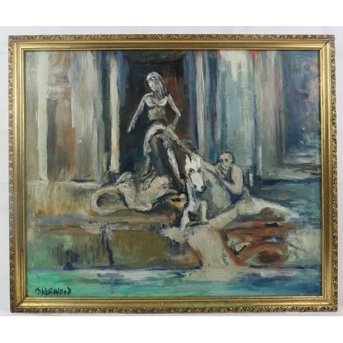 600 - James Lawrence Isherwood FRSA FIAL (British, 1917-1989) - 'Trevi Fountain', oil on board, signed, ti... 