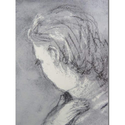 602 - Henry Moore OM CH (British, 1898-1986) - 'Head of a female', pencil signed lithograph with stamped c... 