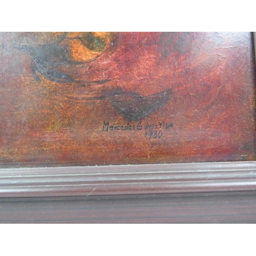 609 - Mercedes Gomez Flipo (1980) - 'Perdon', oil on board, signed and dated 1980, inscribed verso with ti... 