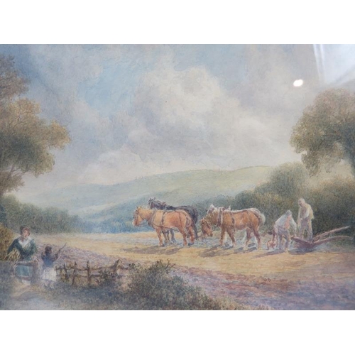 616 - Henry Maplestone (1819-1884) - 'Rural landscapes', a pair, watercolours, one signed & dated, inscrib... 