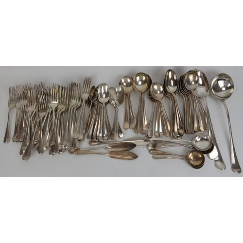 127 - A collection of silver plated flatware. The majority manufactured by Mappin & Webb. (Quantity).
Cond... 