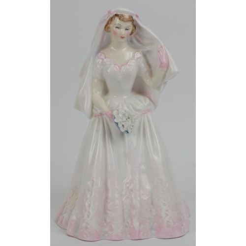 128 - A Royal Doulton ‘The Bride’ figurine. HN 2166. 7.9 in (20 cm) height. 
Condition report: Good condit... 