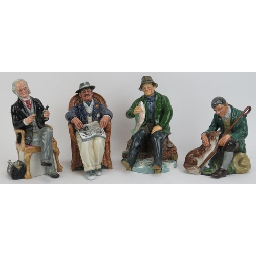 131 - A group of four Royal Doulton figurines. Comprising ‘The Master’ HN 2325, ‘A Good Catch’ HN 2258, ‘T... 