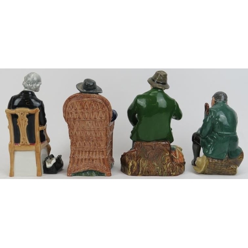 131 - A group of four Royal Doulton figurines. Comprising ‘The Master’ HN 2325, ‘A Good Catch’ HN 2258, ‘T... 