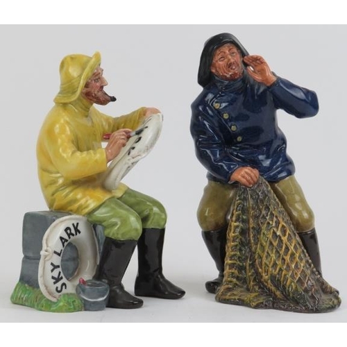 132 - Two Royal Doulton figurines. Comprising ‘Sea Harvest’ HN 2257 and ‘The Boatman’ HN 2417. (2 items) 7... 