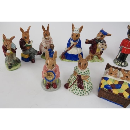 139 - A collection of Royal Doulton Bunnykins figurines.(16 items) 4.5 in (11.5 cm) tallest height. 
Condi... 