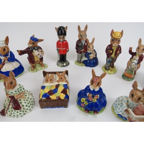 139 - A collection of Royal Doulton Bunnykins figurines.(16 items) 4.5 in (11.5 cm) tallest height. 
Condi... 