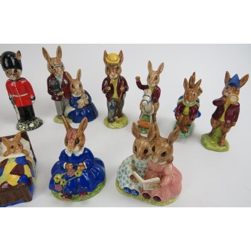 139 - A collection of Royal Doulton Bunnykins figurines.(16 items) 4.5 in (11.5 cm) tallest height. 
Condi... 