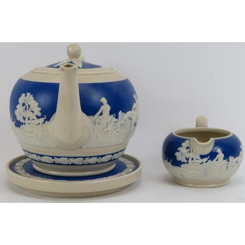 157 - A group of Copeland Spode and Wedgwood jasperware, late 19th/20th century. Comprising a late Victori... 