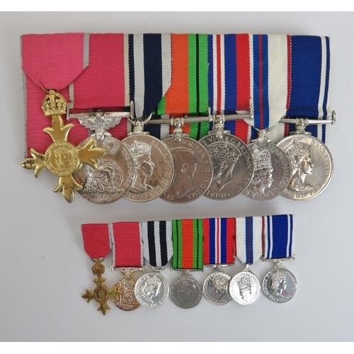 179 - A group of seven WWII, British Police service and OBE medals. Awarded to Chief Constable Raymond Nay... 