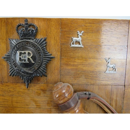 185 - A collection of British Police Badge plaques from various counties, 20th century. Condition report: ... 