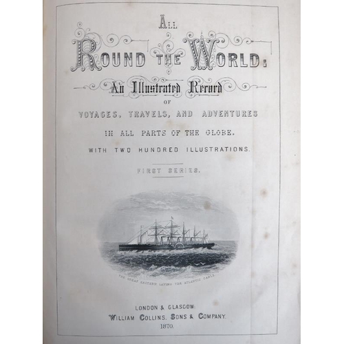 206 - A book entitled ‘All Around the World’. Printed with an abundance of figural scenes, topographical e... 