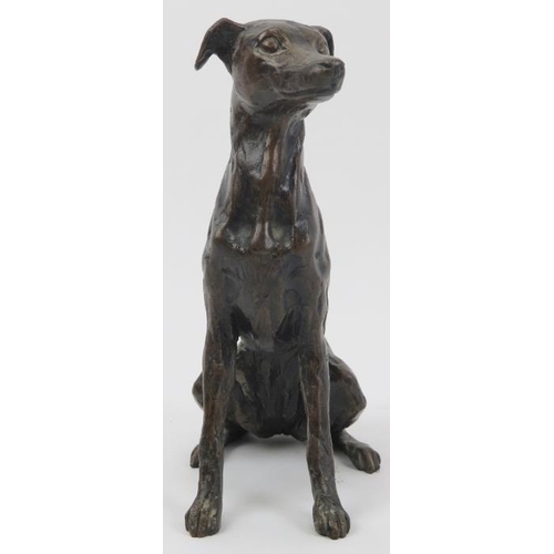 3 - A  Stuart Anderson bronze Italian Greyhound dog. Francis Iles of Kent retail documentation/receipt i... 