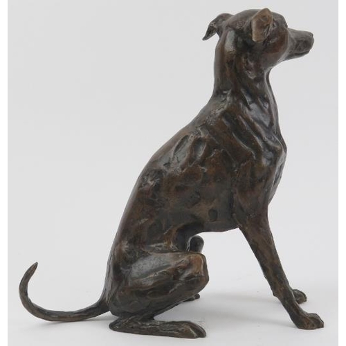 3 - A  Stuart Anderson bronze Italian Greyhound dog. Francis Iles of Kent retail documentation/receipt i... 