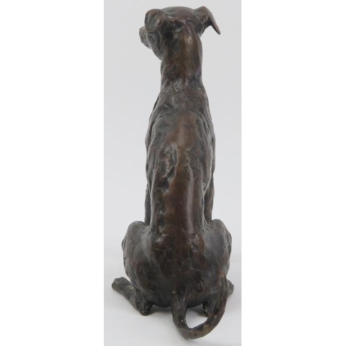 3 - A  Stuart Anderson bronze Italian Greyhound dog. Francis Iles of Kent retail documentation/receipt i... 