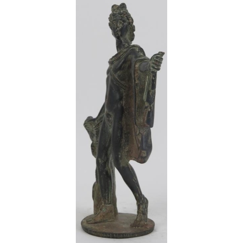 34 - A Neoclassical bronze figure of Apollo, 19th century. Possibly a Grand Tour example. 8.9 in (22.5 cm... 