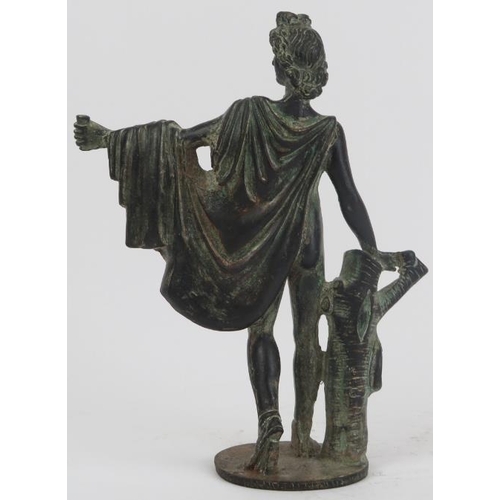 34 - A Neoclassical bronze figure of Apollo, 19th century. Possibly a Grand Tour example. 8.9 in (22.5 cm... 