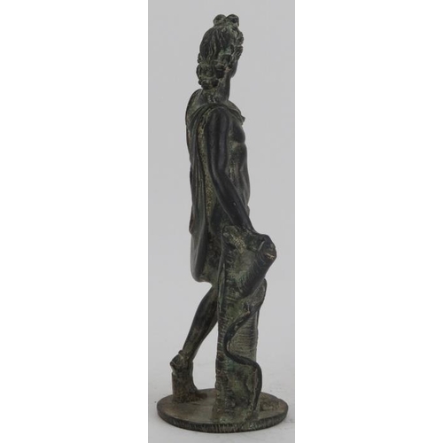 34 - A Neoclassical bronze figure of Apollo, 19th century. Possibly a Grand Tour example. 8.9 in (22.5 cm... 