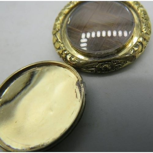 473 - A Regency engine turned locket (although we are informed by the vendor that they believe it to be a ... 