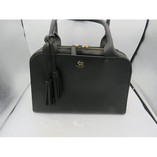 487 - A Radley black handbag with dust bag.
Provenance: Part of a private collection of designer luxury go... 