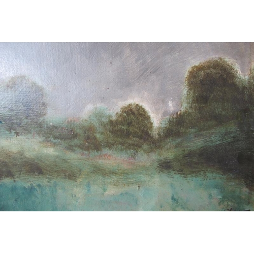 540 - Attributed to William Millar (20th century) - 'Impressionistic landscape', oil on board, dated '12-1... 