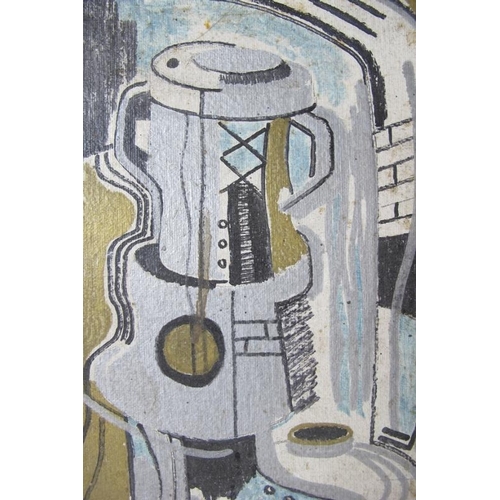 541 - Attributed to William Millar (20th century) - 'Modern art still life', oil on board, dated '10.3.85'... 