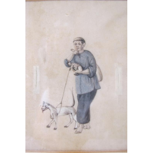 552 - Chinese School (19th century) - two paintings on rice paper depicting domestic figurative views, eac... 