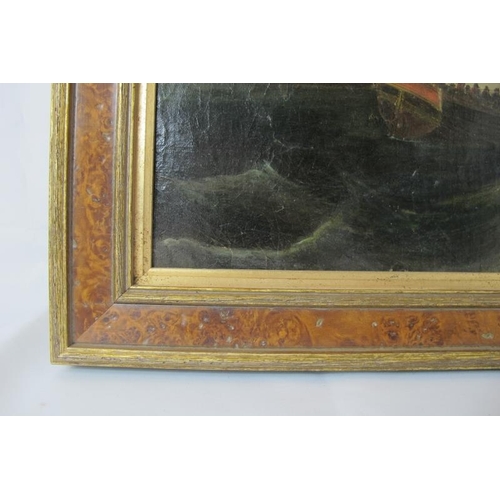 557 - Dutch school (18th/19th century) - 'Marine scene', oil on canvas, 42cm x 57cm, framed.
Condition rep... 