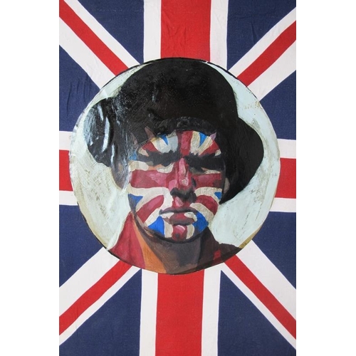 584 - Charlie Pi (British, late 20th/early 21st century) - 'Patriot', collage, sheet approx: 85cm x 60cm, ... 