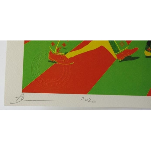 585 - DEATH NYC (contemporary New York Street Artist, b. 1979) -'Psychedelic Beatles', pencil signed Gicle... 