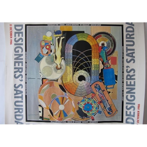 596 - Eduardo Paolozzi CBE RA (Scottish, 1924 - 2005) - 'Original poster' ,Designs Saturday, 11th October ... 