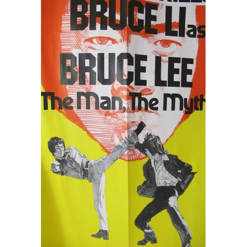 597 - Two original film posters - 'Bruce Lee, the Man, The Myth' and 'Dogs', on a single sheet, 75cm x 101... 