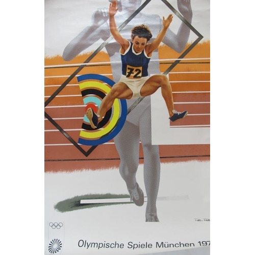 605 - Peter Phillips (British, b.1939) - Original poster for the 1972 Munich Olympics, 101cm x 64cm, unfra... 