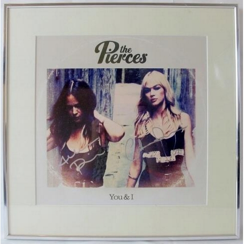 608 - The Pierces (Los Angeles band) - An album cover signed by both sisters Allison and Catherine Pierce,... 