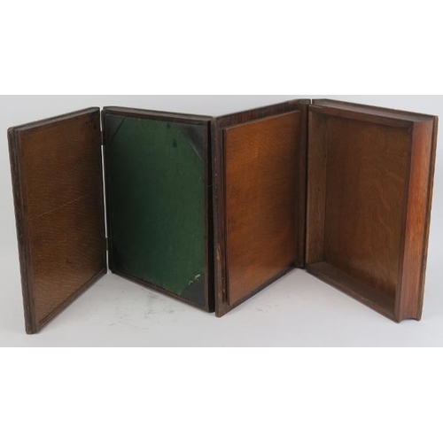 74 - Two unusual matching European writing desk boxes inset with bronze plaques, late 19th/early 20th cen... 