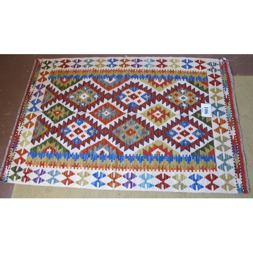 901 - A fine Chobi Kilim rug. Good vibrant colours and in excellent condition. 150cm x 101cm.