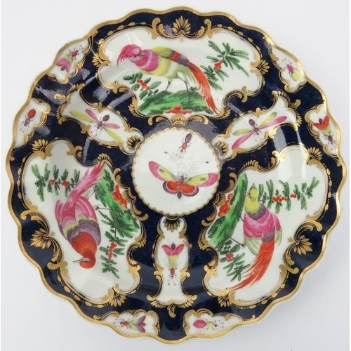 1 - A pair of early Worcester gilt and polychrome enamel decorated porcelain plates, late 18th century. ... 