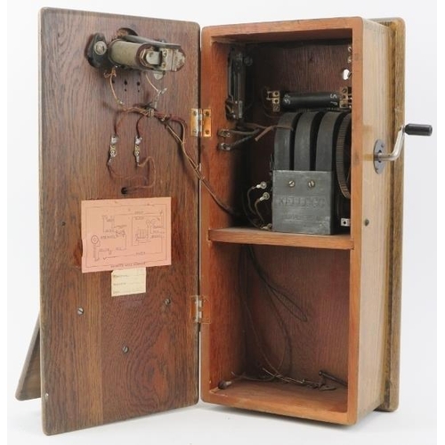 104 - A Vintage American Kellogg S&S Model 317 wall phone, manufactured circa 1916 - 1930’s. The wall moun... 