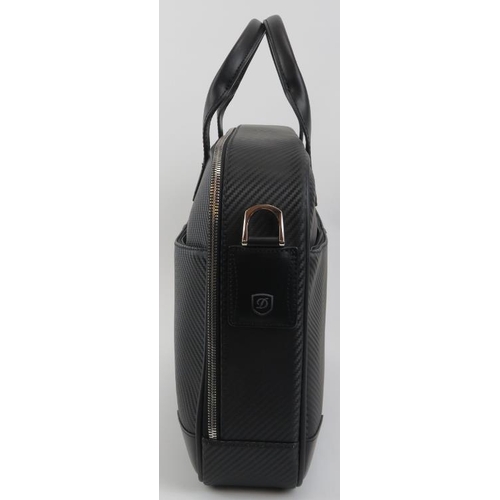 Dupont Defi black carbon leather laptop document