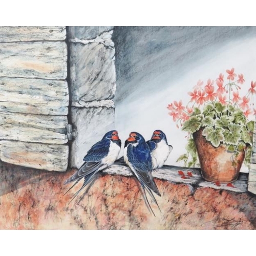 590 - Ian Bowles (Kent Wildlife Artist, 1946-2018) - A fine collection of 8 ornithological watercolours (s... 