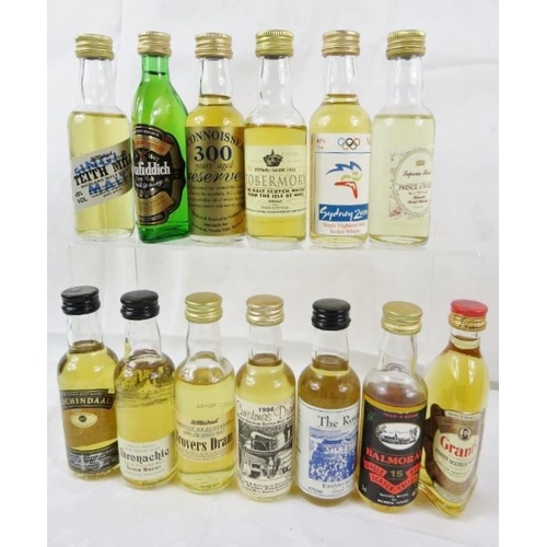 628 - A large collection of approximately 40 x 5cl. bottles of Scotch Whisky, including 'Glenavon', 'Tober... 