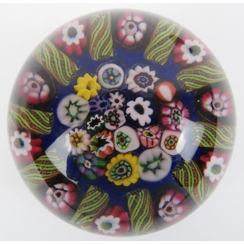 85 - A group of three millefiori glass spoke paperweights, attributed to Paul Ysart. Each paperweight dec... 