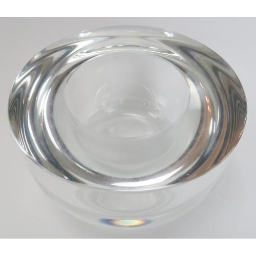 93 - An Italian Gucci clear glass vase, 20th century. Of semi-spherical form. 4.3 in (10.9 cm) diameter. ... 